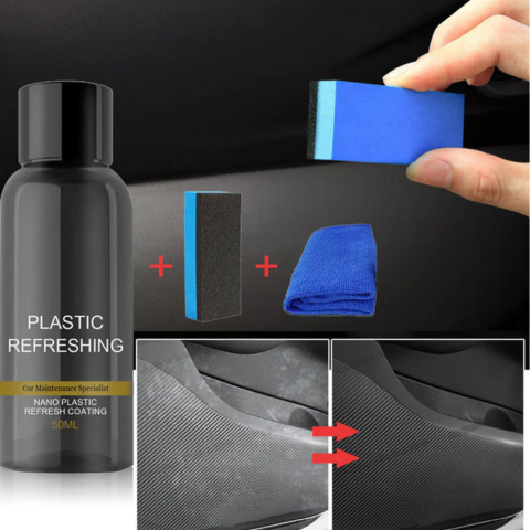 自動車用プラスチック再生ジェル – 新品のような仕上がり
