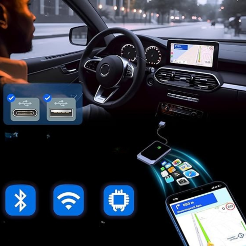 מתאם CarPlay אלחוטי – חיבור אוטומטי ומהיר