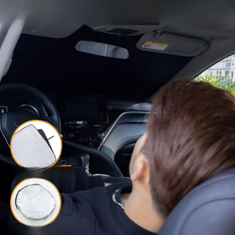 Käytettävä Aurinkosuoja Tuulilasille — Yhteensopiva 2 ja 4 Ovelle