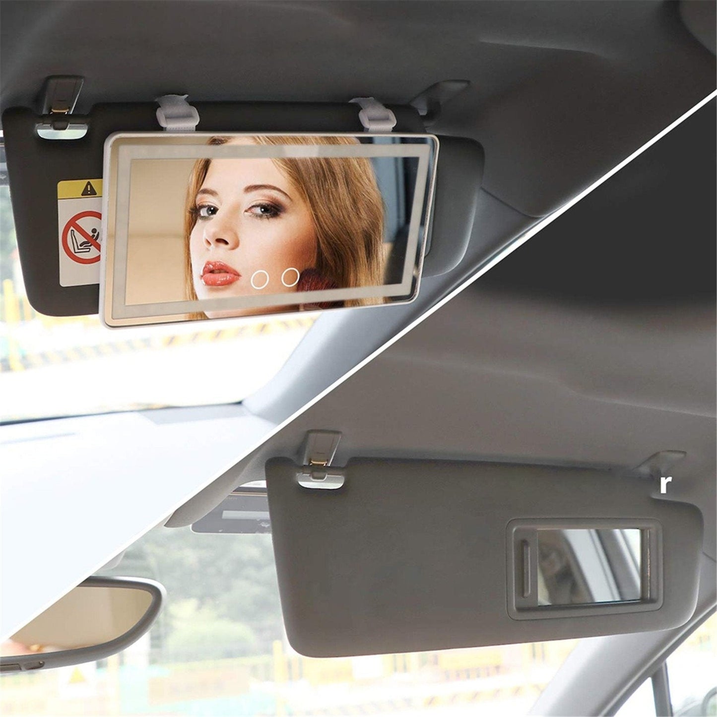 Espelho de Maquiagem para Carro — Conforto e Elegância em Viagem
