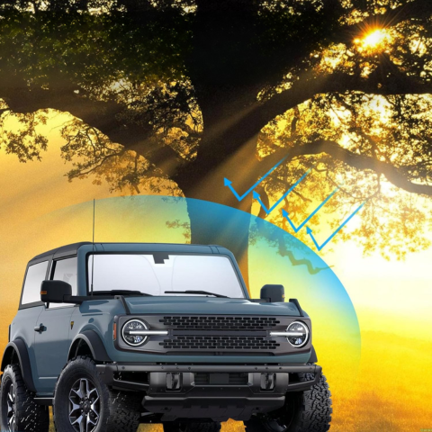 Składany przeciwsłoneczny osłona przednia — kompatybilny z 2 i 4 drzwiami