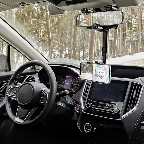 Car Phone Support – Mounting on Rearview Mirror