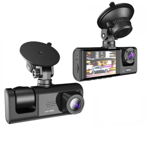 Dashcam Bil Foran Og Indeni – Optagelse I Høj Opløsning