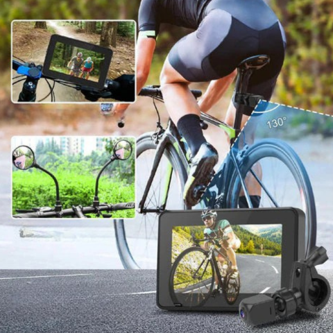Retrovisor Digital Para Bicicleta — Segurança Reforçada Em Circulação