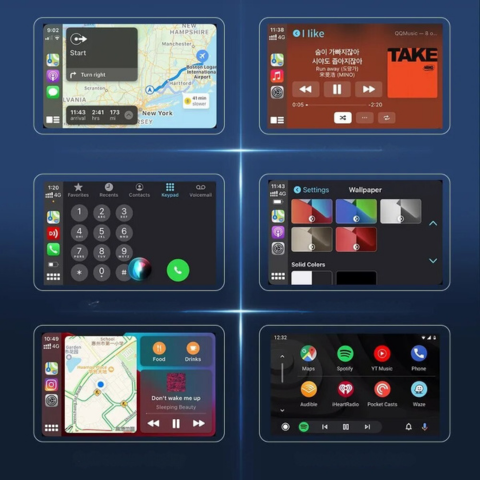 Moniteur Multimédia Sans Fil Auto – Compatibilité Universelle