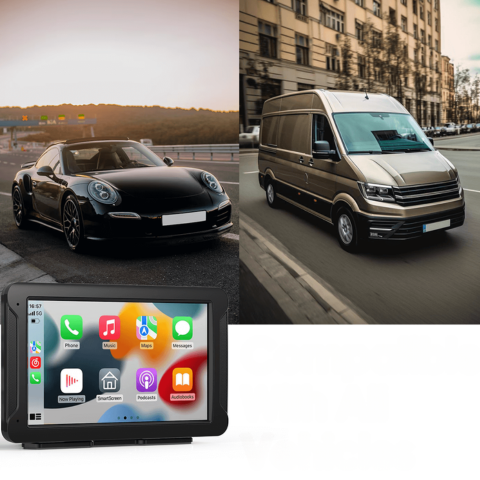 Multifunktionellt Multimedia System För Bil — GPS, Musik & Backkamera