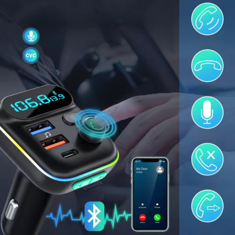 FM Bluetooth-Transmitter für das Auto — Klare Anrufe & kabellose Musik