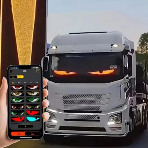 لوحة LED زجاج أمامي — عرض متحرك وتحكم عن بُعد