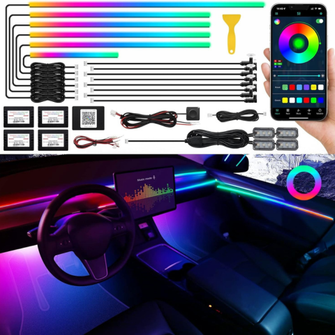 Kit Belysning Inuti Bilen LED — Skapa Den Perfekta Stämningen