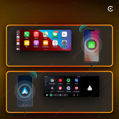 CarPlayとAndroid Auto搭載MP5カー・マルチメディア・ラジオ - タッチスクリーン&クイック接続