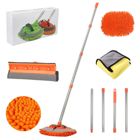 Kit de Lavagem de Carro Multifuncional — Cabo Ajustável & Toalha Macia