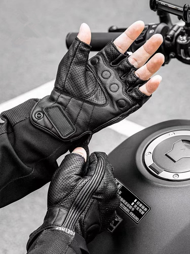 Puolihanskat Moottoripyöräilyyn - Retro Biker -tyyli ja Hengittävät Kesä