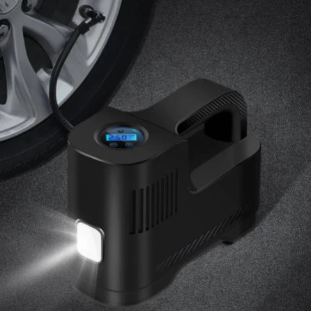 Bærbar Digital 12V Luftkompressor Med LED-lampe — Sikkerhet Og Bruk Om Natten