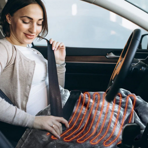 Capa Aquecida Para Carro – Temporizador Integrado E 9 Níveis De Calor 