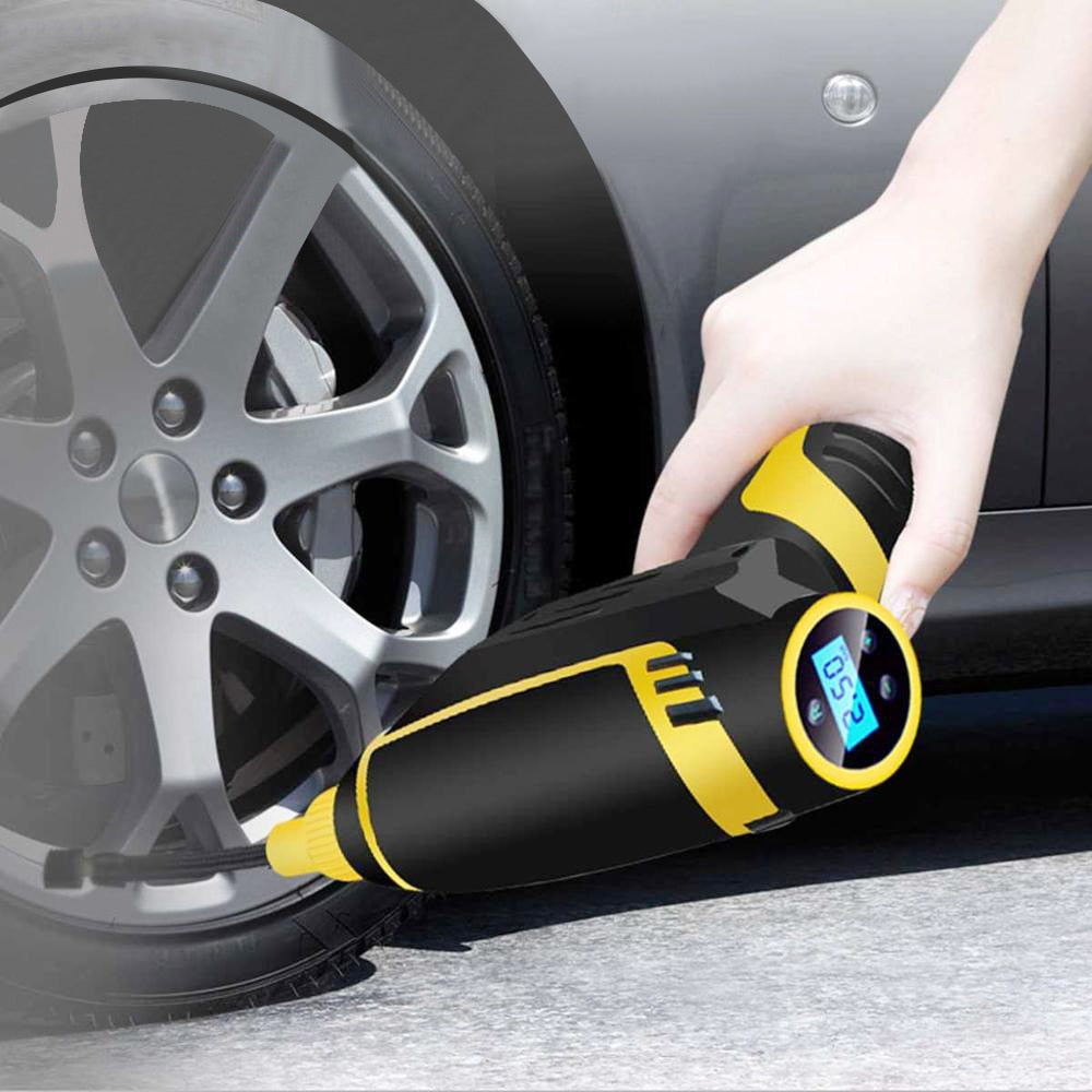 Compressor de Ar Portátil 120W — Ideal Para Carro, Moto e Bicicleta 
