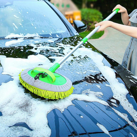 Vassoura de Limpeza Extensível para Carro – Limpeza Fácil e Sem Esforço 
