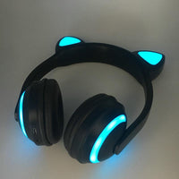 Auriculares de gato Bluetooth iluminados - Conforto de audição e estilo original