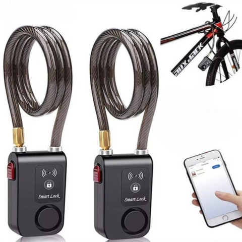 Cadeado Inteligente Para Bicicleta Com Alarme 110dB E Controle Via Aplicativo — Proteção Confiável E Moderna 