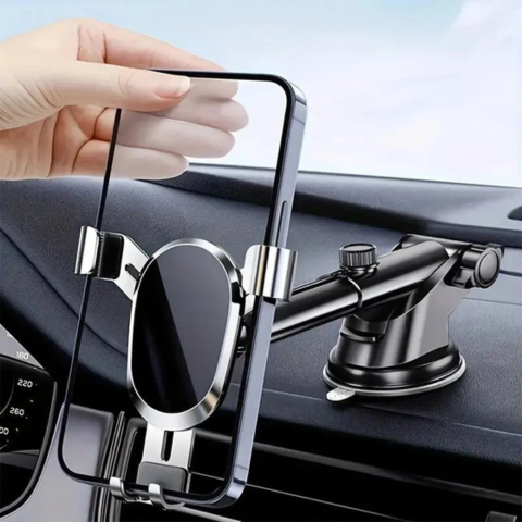 Suporte de Telefone para Carro Ajustável — Instalação Fácil e Estável 