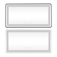 Espelho LED Para Para-Sol De Carro – Iluminação Ajustável E Recarregável 