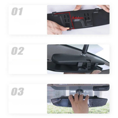 Retrovisor Interno Grande Ângulo — Redução dos Pontos Cegos 