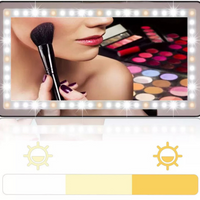 Espelho LED Para Para-Sol De Carro – Iluminação Ajustável E Recarregável 