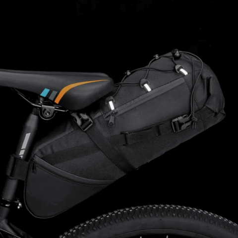 Bolsa de Selim de Bicicleta Grande Capacidade — Impermeável & Refletiva 