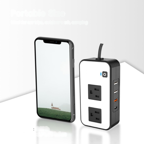 Convertisseur De Courant Voiture – Prises Secteur Et Ports USB Rapides