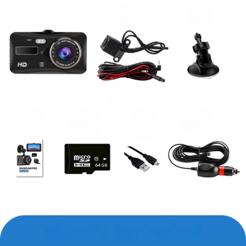 Dashcam Frontal e Traseira – Vigilância Contínua do Seu Veículo 