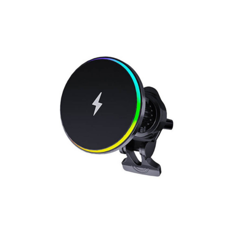 Supporto per Telefono Auto – Ricarica Senza Fili e Illuminazione a Led 