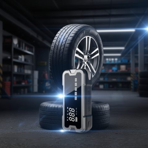 Iniciador de Carro Portátil — Multifuncional com Compressor 
