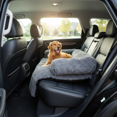 Cama Dobrável Multifuncional Para Cães — Conforto No Carro 