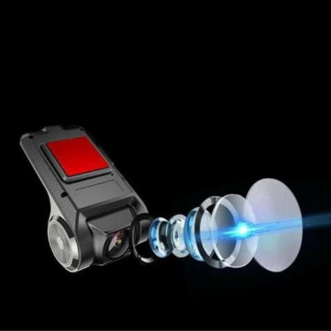 Câmara de vigilância para automóvel com lente dupla à frente e atrás - Gravação HD e proteção contínua