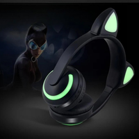 Auriculares de gato Bluetooth iluminados - Conforto de audição e estilo original