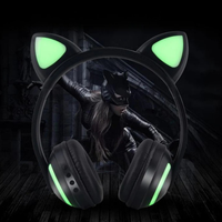 Auriculares de gato Bluetooth iluminados - Conforto de audição e estilo original