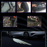 Světlo na dveřích auta s andělskými křídly - vizuální efekt a jedinečný styl