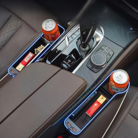 Bilseteorganisator med LED-belysning - praktisk oppbevaring og moderne atmosfære