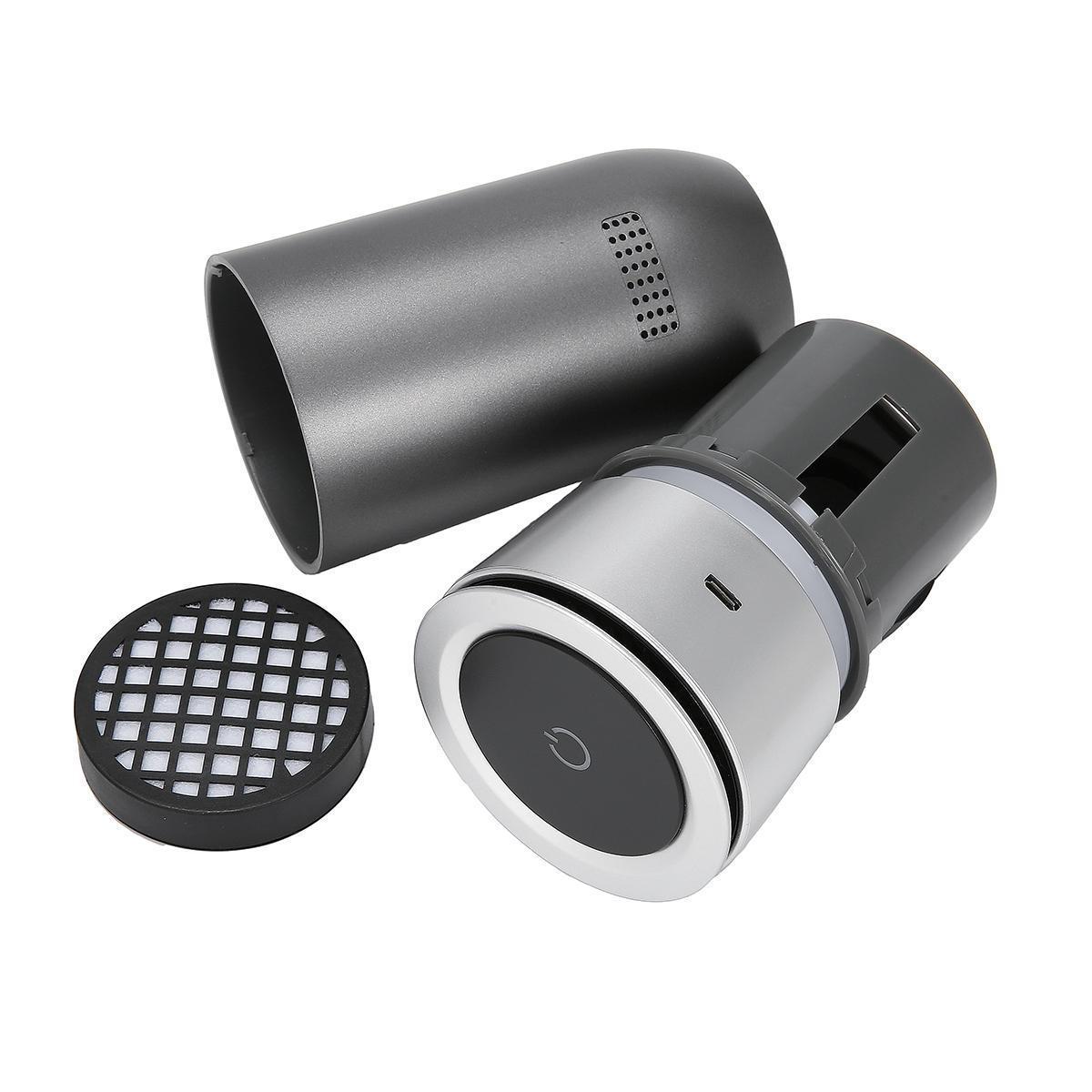 車用ポータブルイオン空気清浄機 USBケーブル付き — 臭いや汚染物質を除去します 