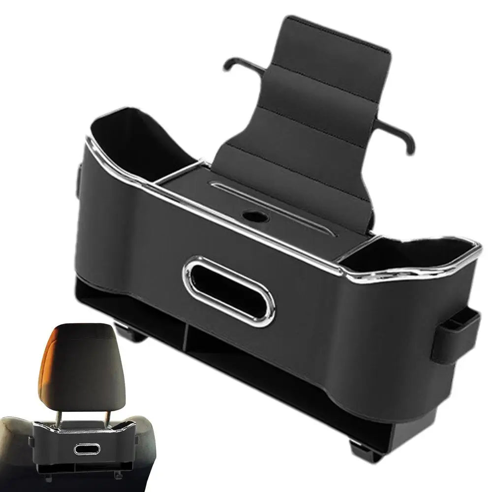 Organizador do banco traseiro com ganchos e caixa de arrumação - Espaço optimizado e carro arrumado