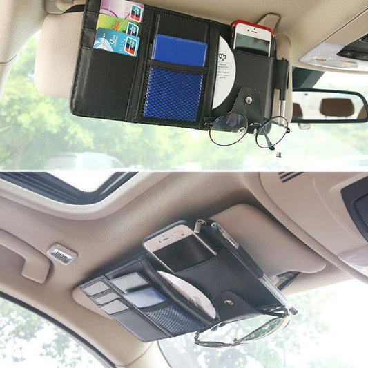 Organizador de Auto para Parasol — Mantenga Sus Accesorios al Alcance de la Mano 