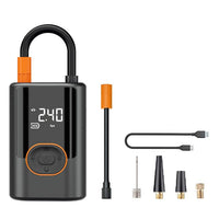 Inflador De Pneus Portátil Com Manômetro Digital 